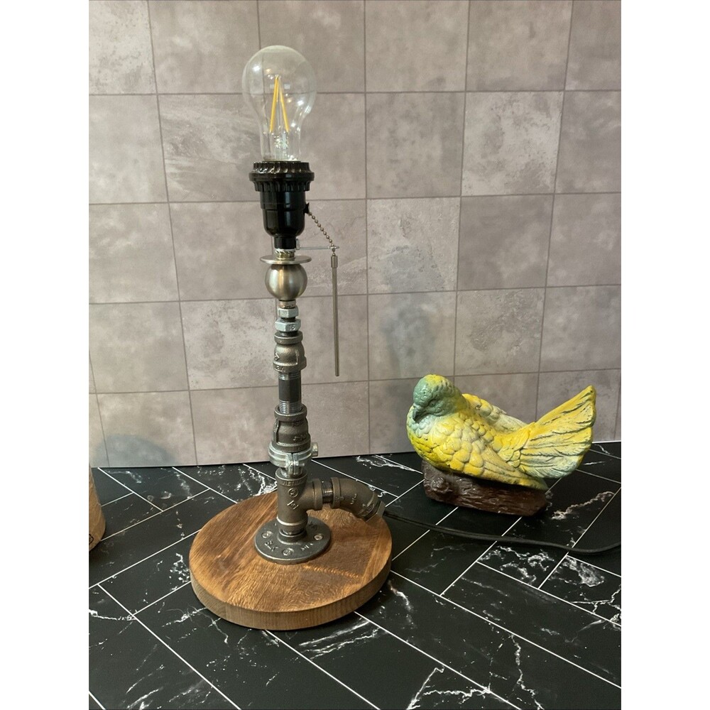 Industrial Custom Made 20” Table Desk Lamp With Bulb and Shade.ABCD Customs